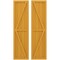 Ekena Millwork Americraft 4-Board Wood 2 Equal Panel Frmd Board-n-Batten Shutters w/Dbl Z-Bar, ARW102BF414X83TUH, PR ARW102BF414X83TUH - alternate 1